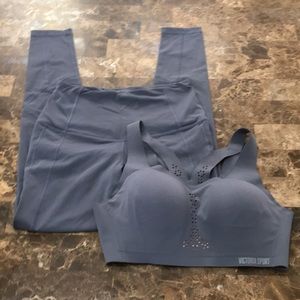 Pink Victoria’s Secret Sport Set High Waist leggings Ssz and Bra 36Csz